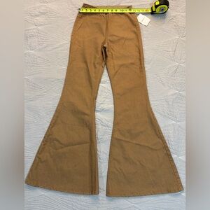 Forever 21 Tan Flare Wide Leg Jeans Small NWT